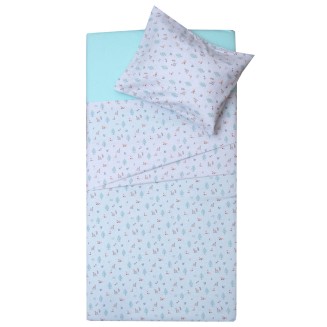 Σεντόνια Σετ Κούνιας 125x165 Viopros 2644 Φανέλλα Μέντα